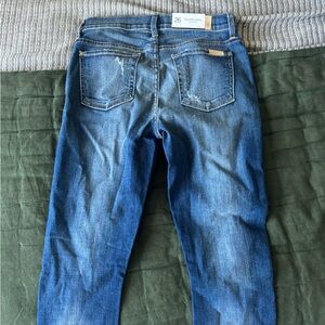 Super skinny short seam jeans